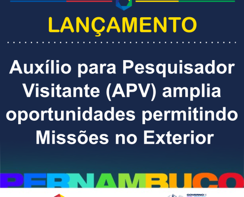 aUXILIO PARA PESQUISADOR VISITANTE avp - LANCAMENTO