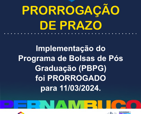 pRORROGADO PRAZO INSCRIÇÕES PARA P pbpg 2024.01 - CARD