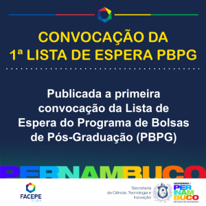 Primeira lista de espera PBPG