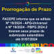 adiamento de prazo dos editais apq universal e pbpg