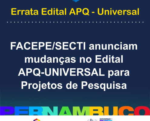 errata - Edital APQ-UNIVERSAL para Projetos de Pesquisa