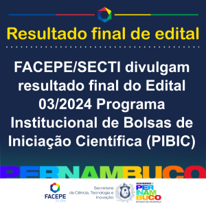 resultado final edital 03 2024 PIBIC