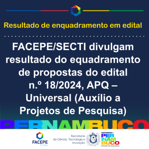 resultado prelimnar edital APQ - auxilio a projeto de pesquisa