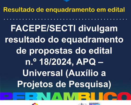resultado prelimnar edital APQ - auxilio a projeto de pesquisa