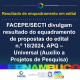 resultado prelimnar edital APQ - auxilio a projeto de pesquisa