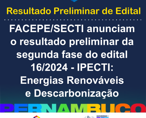 resultado preliminar do edital 162024 IPECTI - energias renovaveis e descarbonizacao