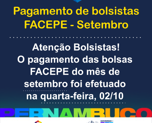 pagamento bolsistas facepe - setembro