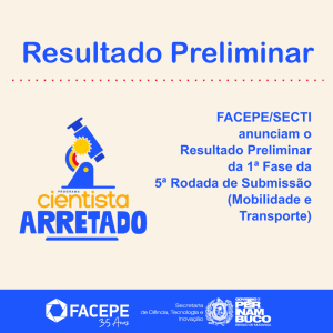 cientista arretado - resultado preliminar - mobilidade e transporte