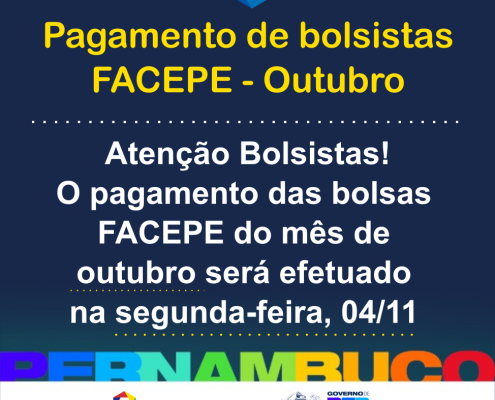 pagamento bolsistas facepe - outubro