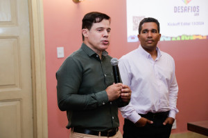 Estiveram presentes representantes de diversas secretarias acompanhando as apresentações e esclarecendo os contratados sobre as novas etapas do edital Desafios.Gov (Foto: Saulo Aleixo - Secti)