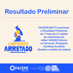 cientista arretado - resultado preliminar -gestao e analise de dados