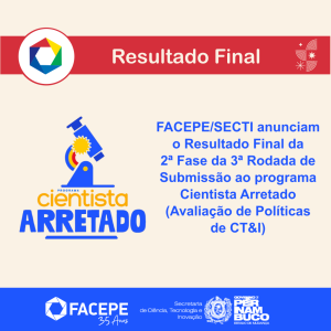 cientista arretado - resultado final - 2 fase - 3 rodada - avaliacao de politicas de CT e I