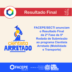 cientista arretado - resultado final -2 fase - 5 rodada - mobilidade e transporte