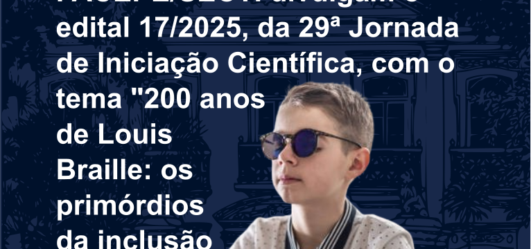 29 jornada de iniciacao cientifica - lancamento do edital 02