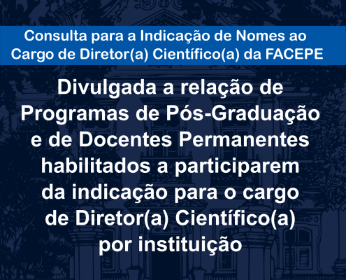 Consulta para a Indicação de Nomes ao Cargo de Diretor da facepe - 2