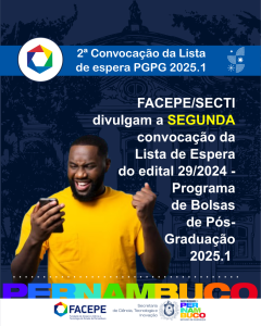 convocacao SEGUNDA de lista de espera PBPG - 2025